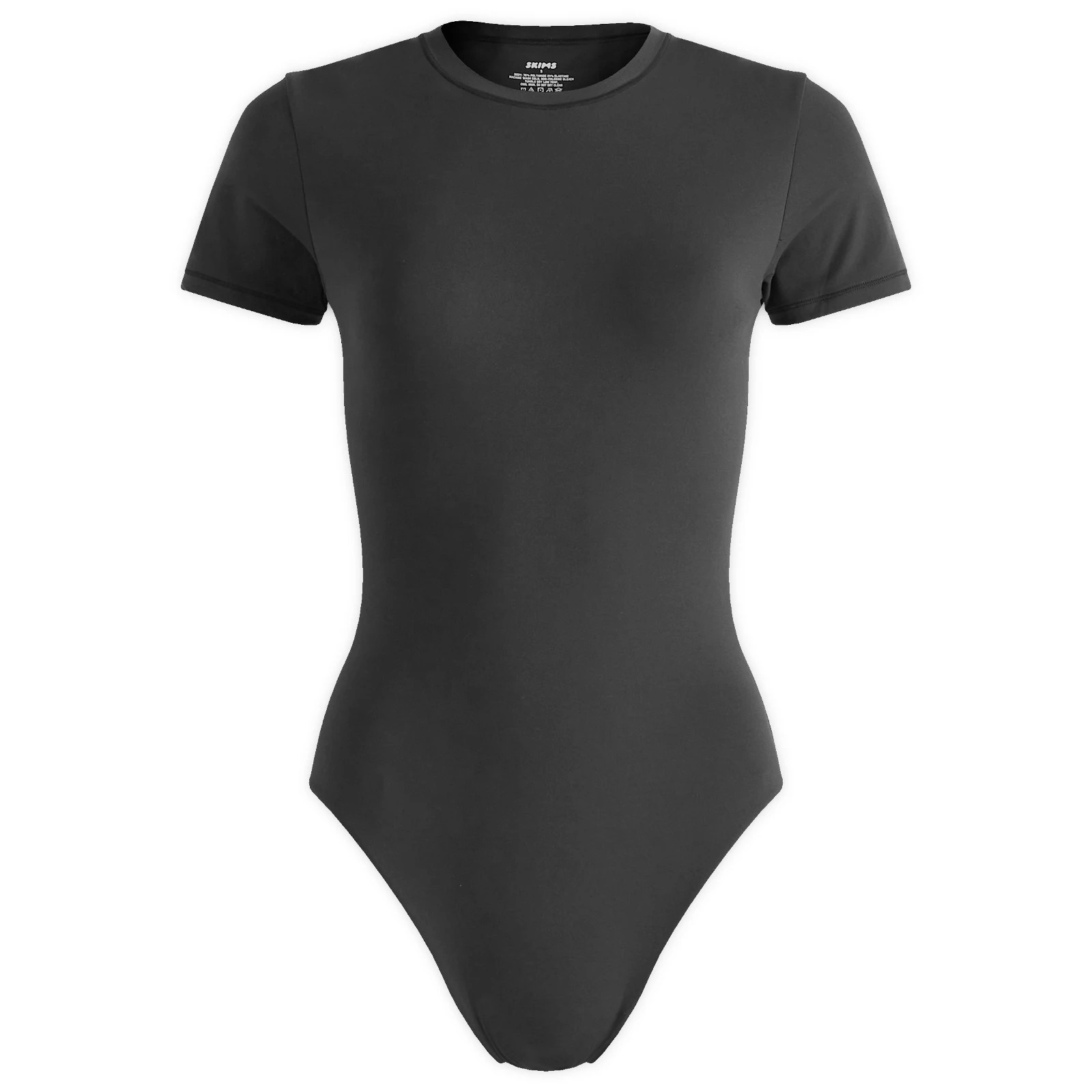 SKIMS Women's Fits Everybody T-Shirt Bodysuit Onyx | END. Clothing