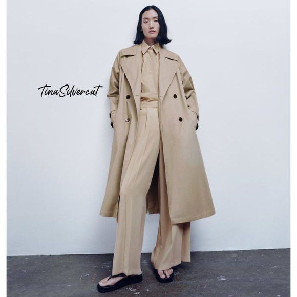 BLOGGER'S FAVE! Zara Basic Belted Trench Coat Beige NWT | Poshmark