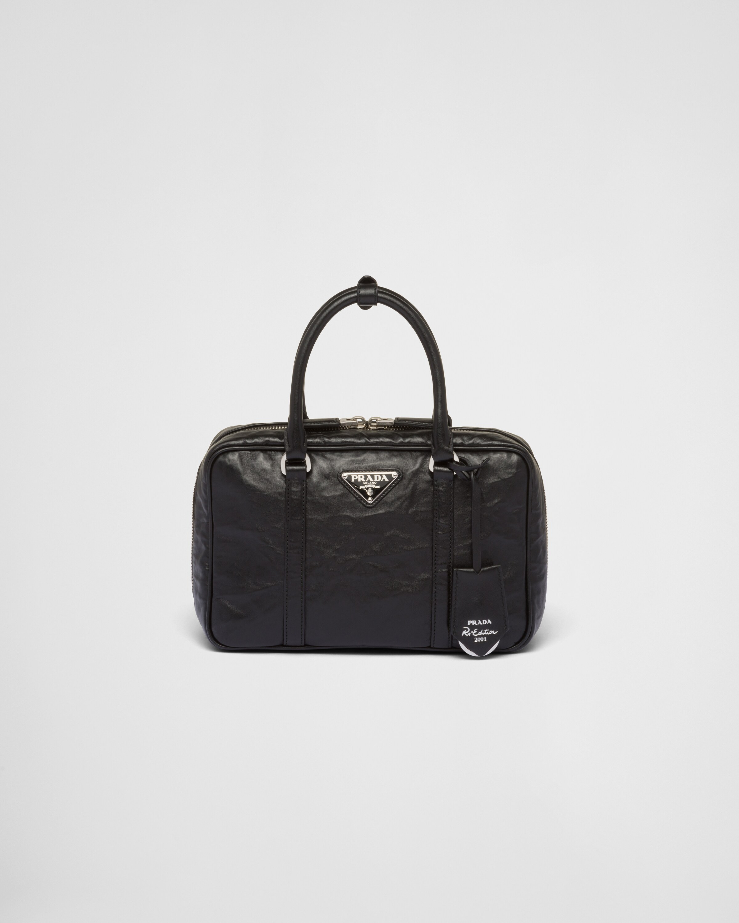 Medium antique nappa leather top handle bag | Prada Spa US