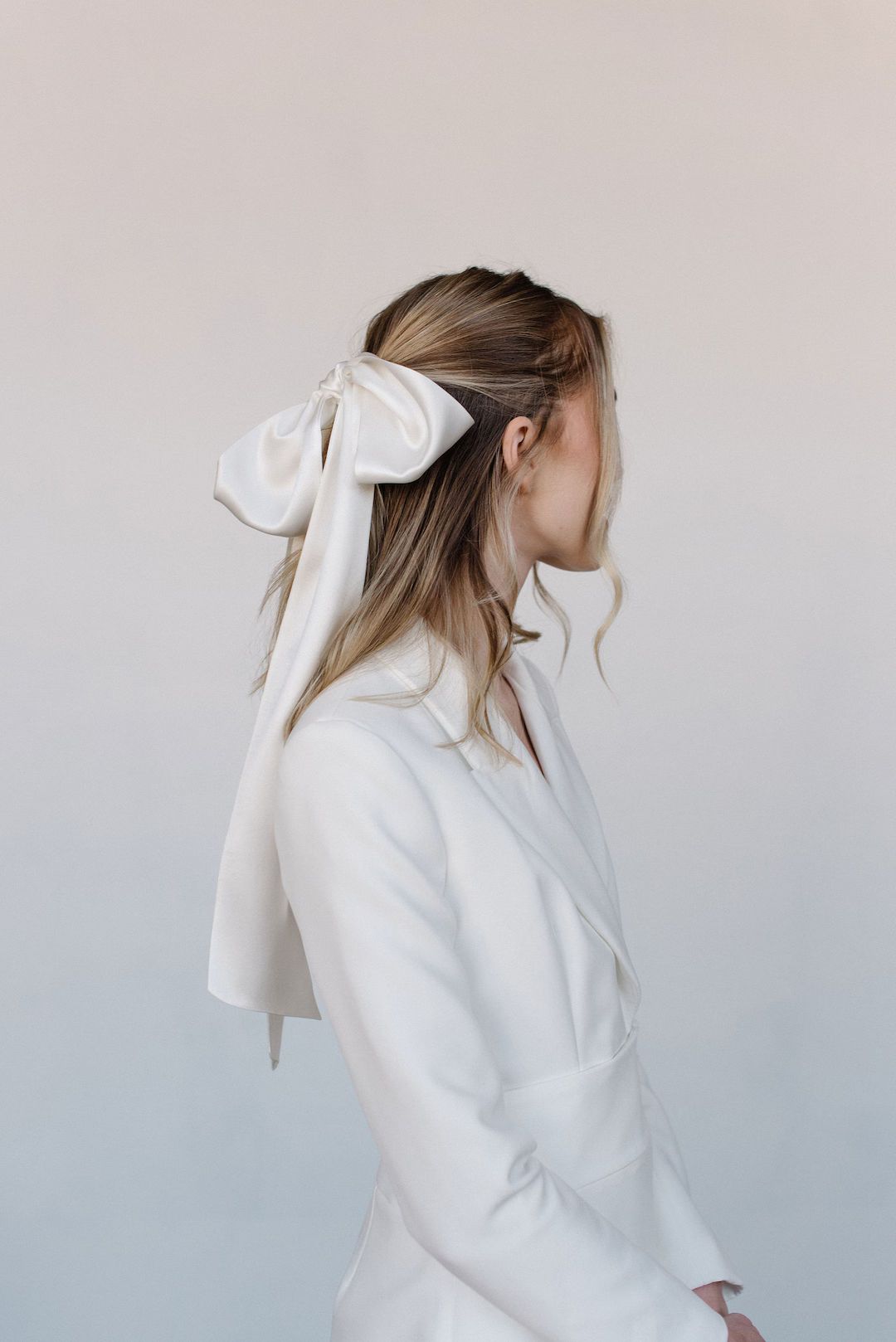 Silk Bridal Bow Off-white - Etsy | Etsy (US)