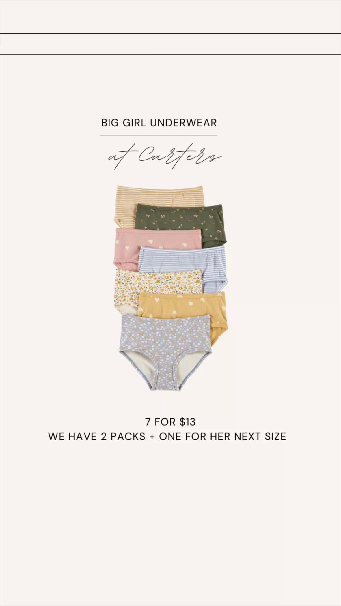 Multi 7-Pack Stretch Cotton Undies curated on LTK