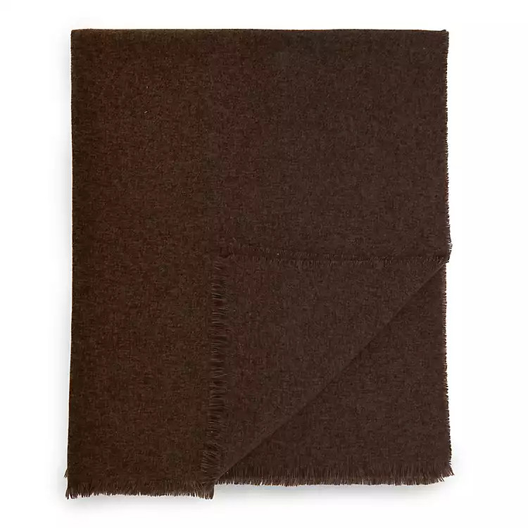 New! Brown Beyond Soft Fringe Throw | Kirklands