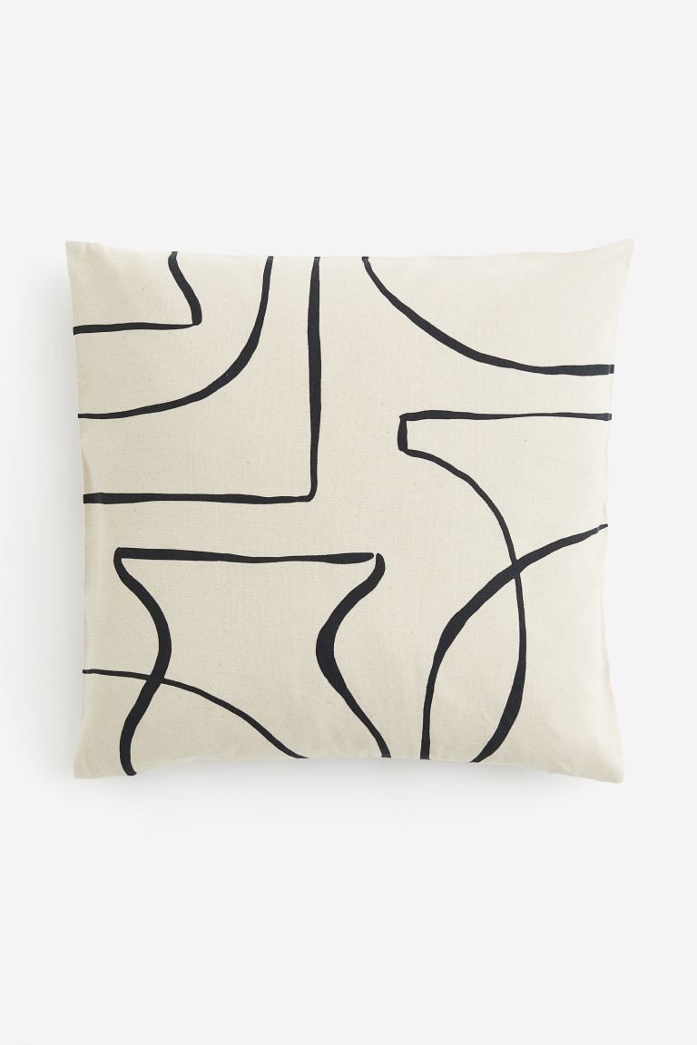 Patterned Cushion Cover - White/patterned - Home All | H&M US | H&M (US + CA)