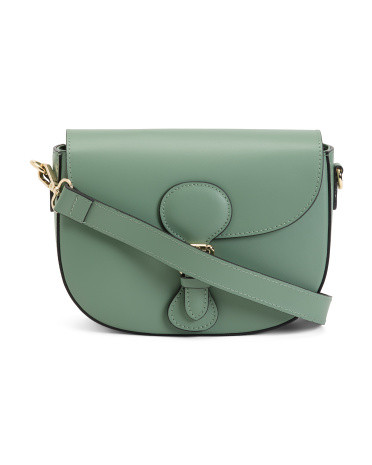Made In Italy Leather Flap Over Crosbody | TJ Maxx