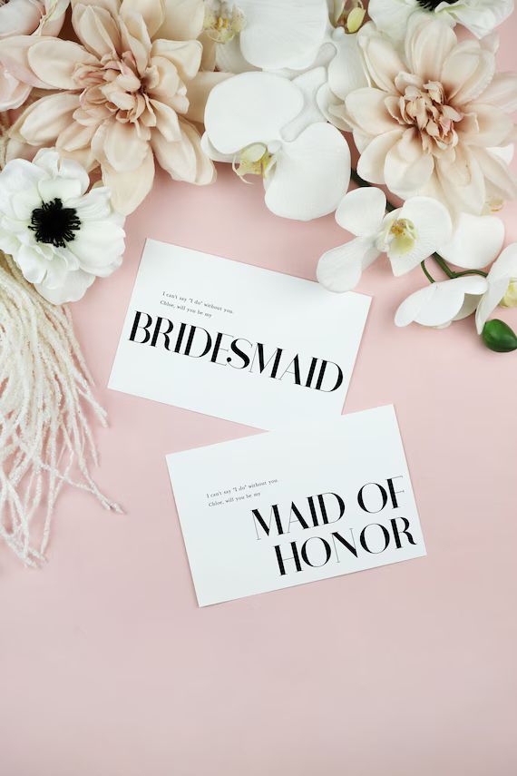 Will You Be My Bridesmaid Card Modern Bridesmaid Proposal - Etsy | Etsy (US)