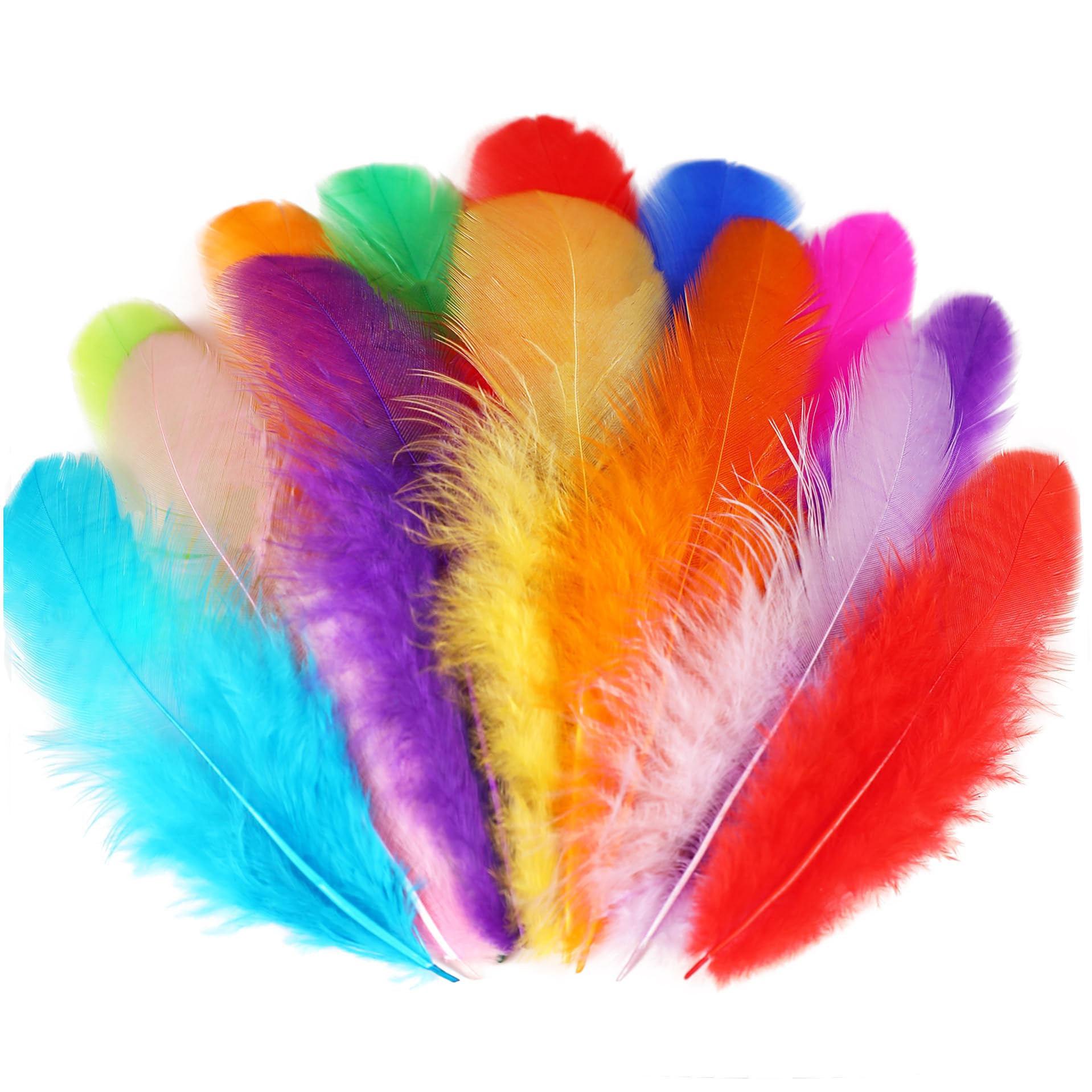 Soarer Colorful Craft Rooster Feathers - 300pcs 3-5inch Colored Feathers Bulk for Kindergarten DI... | Amazon (US)