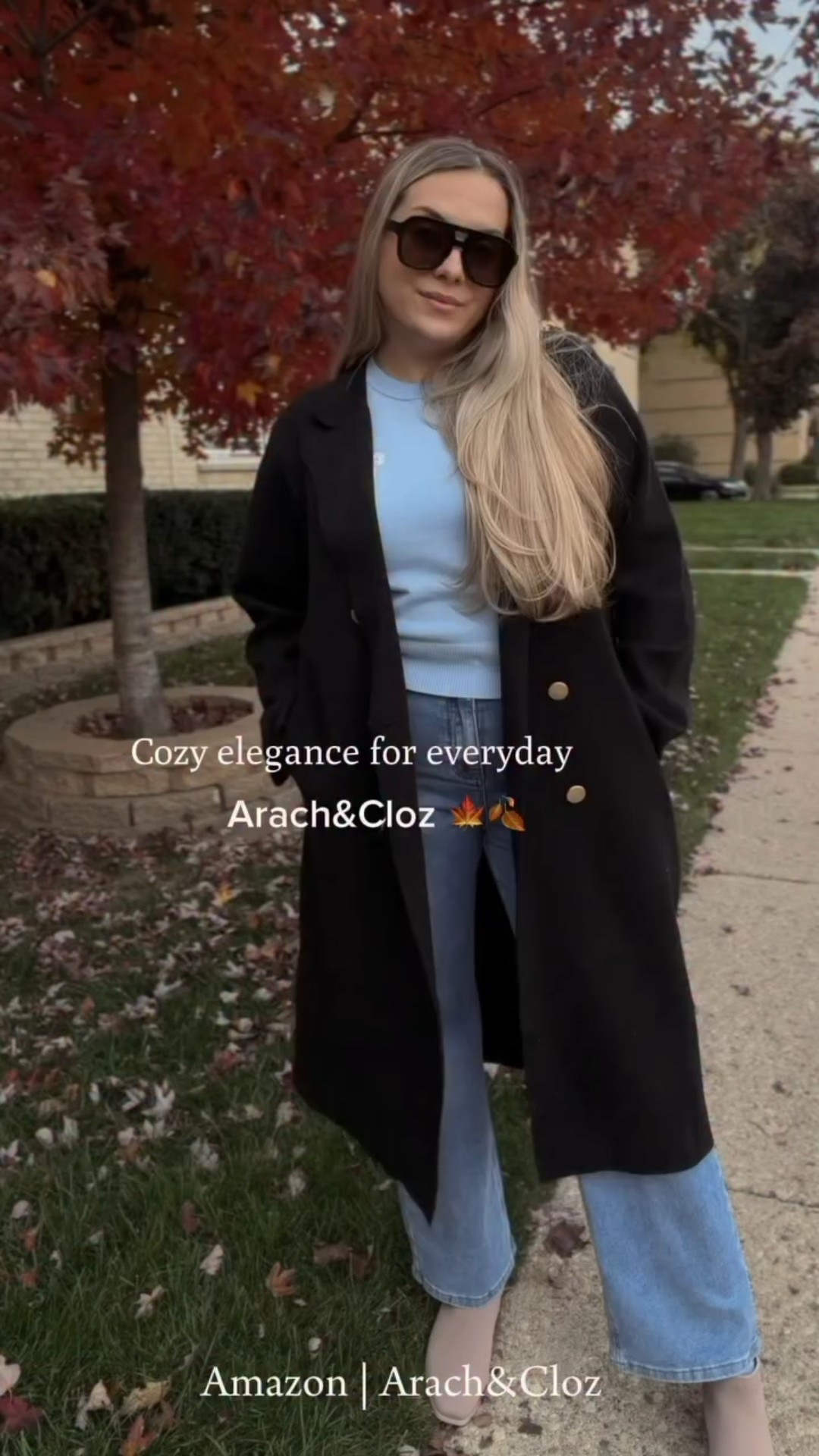 Fall styling by @arachcloz 🍁
Timeless comfort and style that always fit just right.
https://amzn.to/4qVlRJx 

#arachcloz #amazonfashion #affordablefashion #fallfashion #smallcreator #microinfluencer #style #hocautumn #autumn