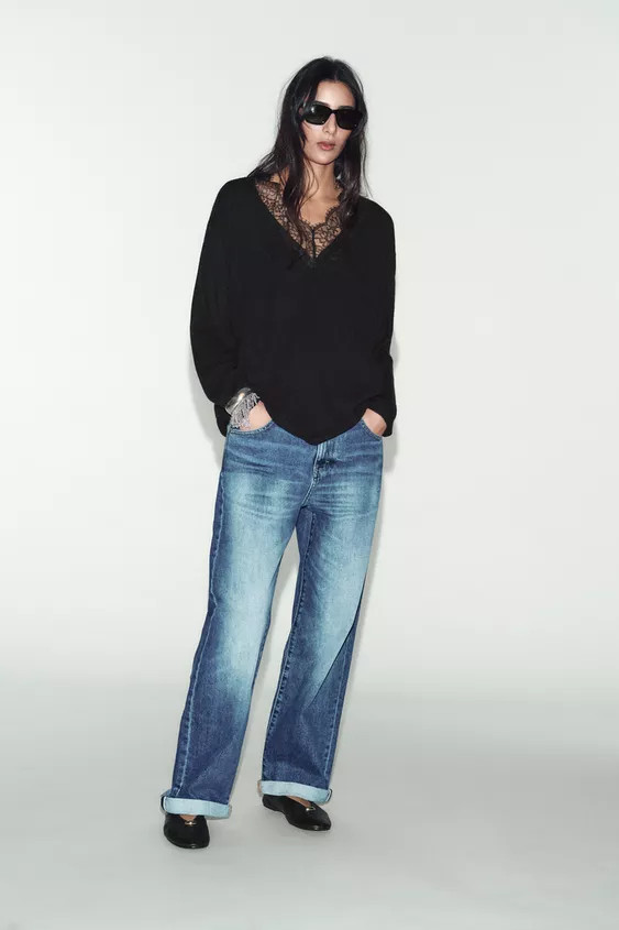 LACE KNIT JUMPER | Zara US