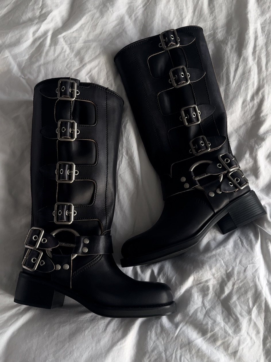 【m.l 2025.8.7】COS LEATHER BIKER BOOTS COS Leather Biker Boots | endource