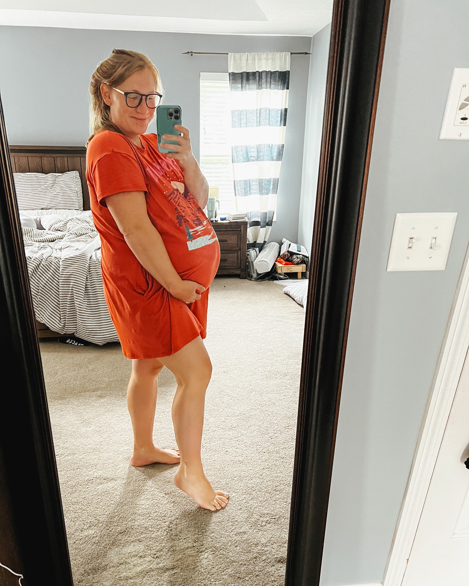36 weeks and my daily goal is to stay as comfortable as possible. Even with intrusive cleaning thoughts 😂 

Found this adorable nightgown at Walmart the other night and bought it in 2 colors, only $7.98!

Andddd IT HAS POCKETS 😂

#LTKunder50 #LTKcurves #LTKbump