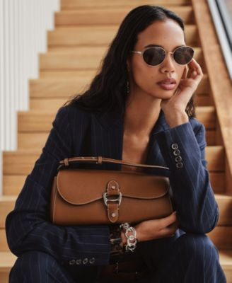 Lauren Ralph Lauren Leather Medium Tasha East-West Bag - Macy's | Macy's