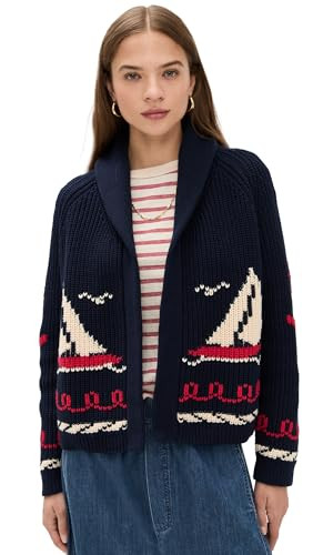 THE GREAT. Women's The Sailboat Lodge Cardigan, Dark Navy, XS | Amazon (US)
