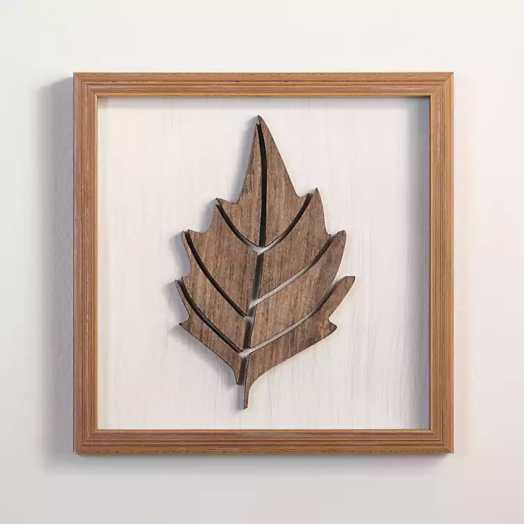 Lifted Wood Leaf Icon Wall Plaque | Kirkland's Home