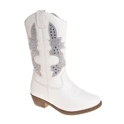 Kensie Girl Cowgirl Boots - WHITE, 2 | Target