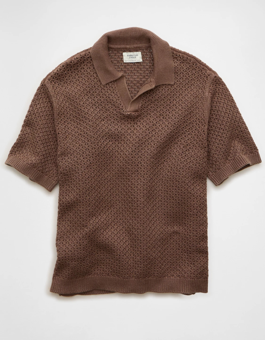 AE Garment-Washed Sweater Polo | American Eagle Outfitters (US & CA)