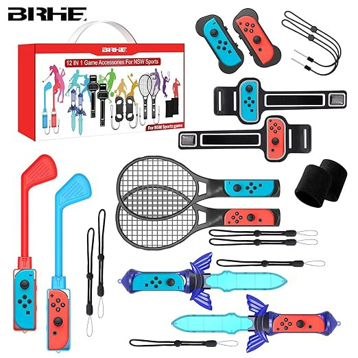 BRHE Nintendo Switch Accessories12 in 1 Switch Sports Accessories Bundle for Nintendo Switch Spor... | Amazon (US)