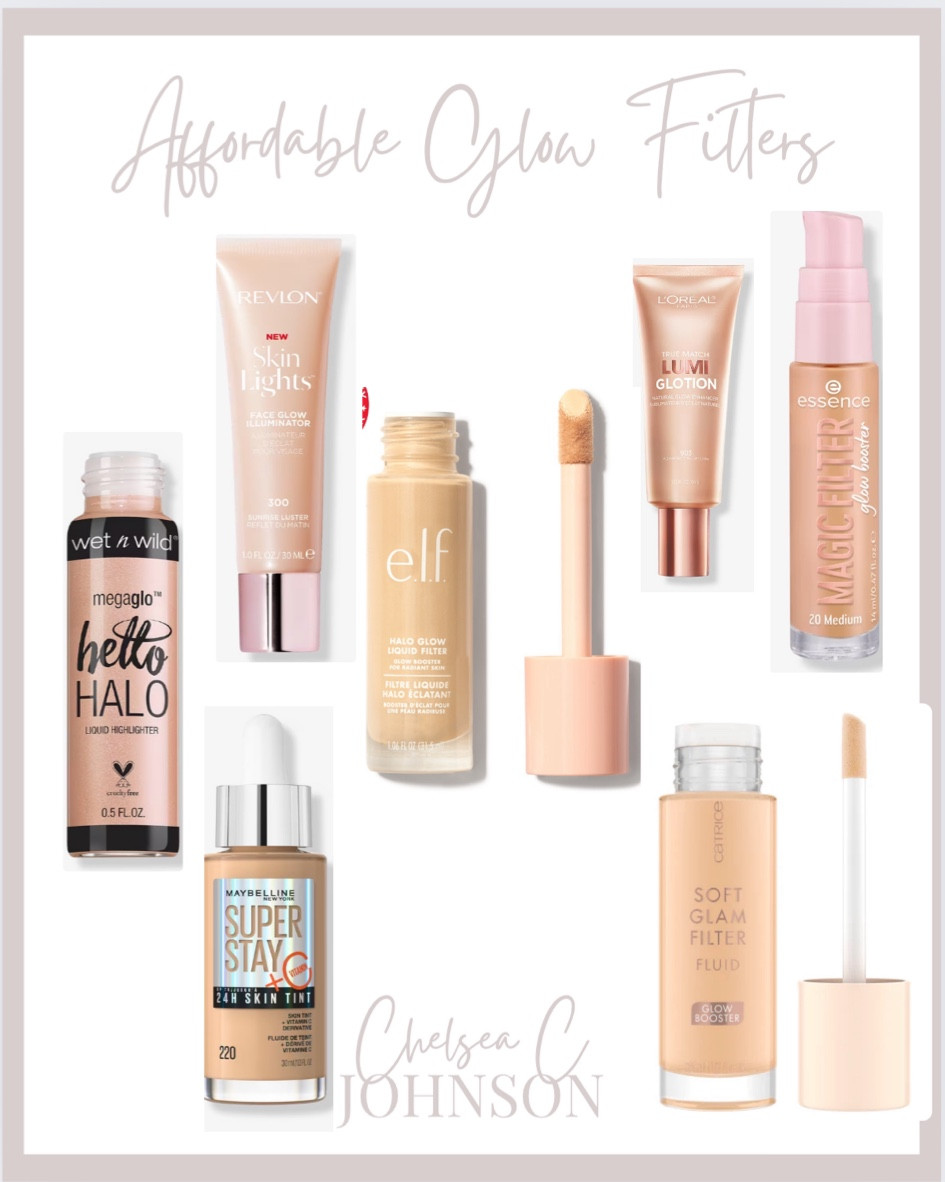 Affordable glow filters
Elf, Maybelline, Catrice, Loreal, Essence Wetn Wild 

#LTKStyleTip #LTKBeauty #LTKxelfCosmetics
