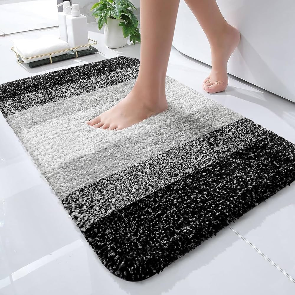 OLANLY Bathroom Rug Mat 24x16, Extra Soft and Absorbent Microfiber Bath Rugs, Non-Slip Plush Shag... | Amazon (US)