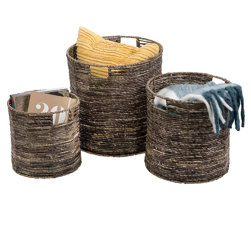 Honey-Can-Do Set of 3 Nesting Geo Storage Basket Set, Yellow | Kohl's