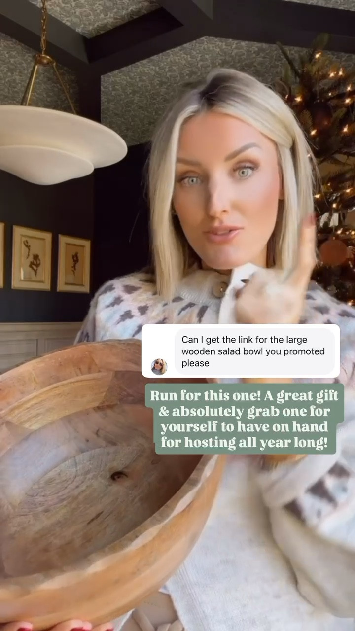 This large wooden salad bowl is actually a Target find! I love the scalloped edge! Such a great affordable hostess gift!

Loverly Grey, hostess gift, newlywed gifts, salad bowl, wooden bowl, gift guide 

#LTKHome #LTKGiftGuide