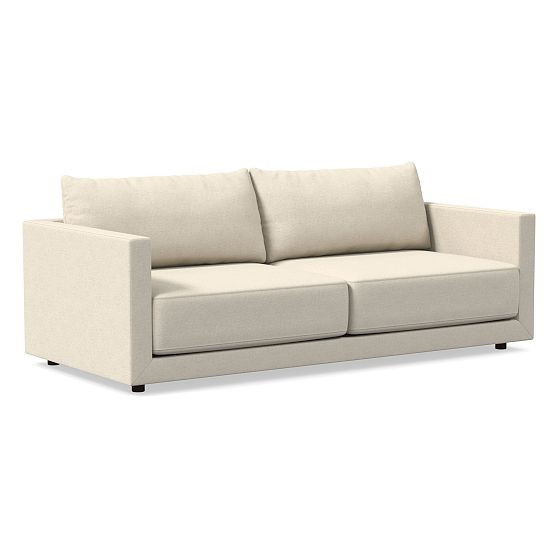 Melbourne, 86"" Sofa, Melange Weave, Stone White, CS | West Elm (US)