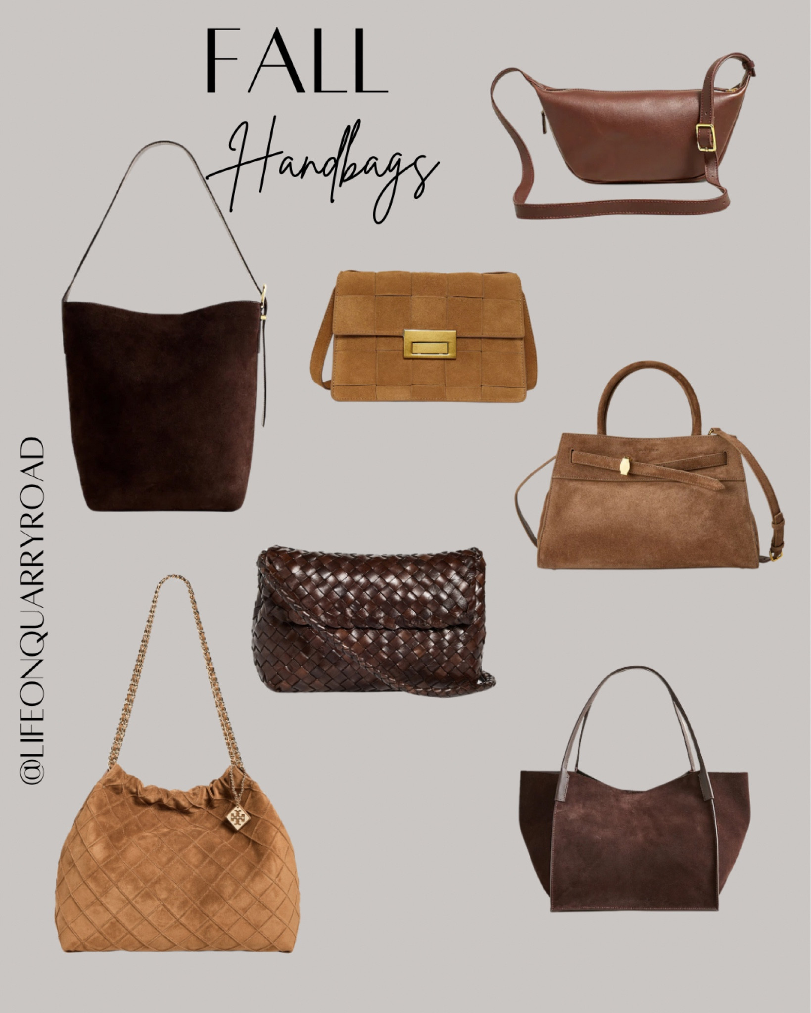 Trending bags 
Suede bags
Crossbody bags 
Fall bags 


#LTKStyleTip #LTKItBag #LTKSeasonal