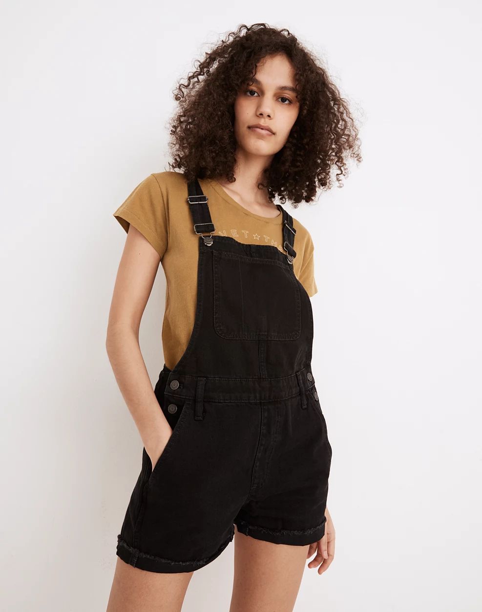 Adirondack Short Overalls in Washed Black | Madewell