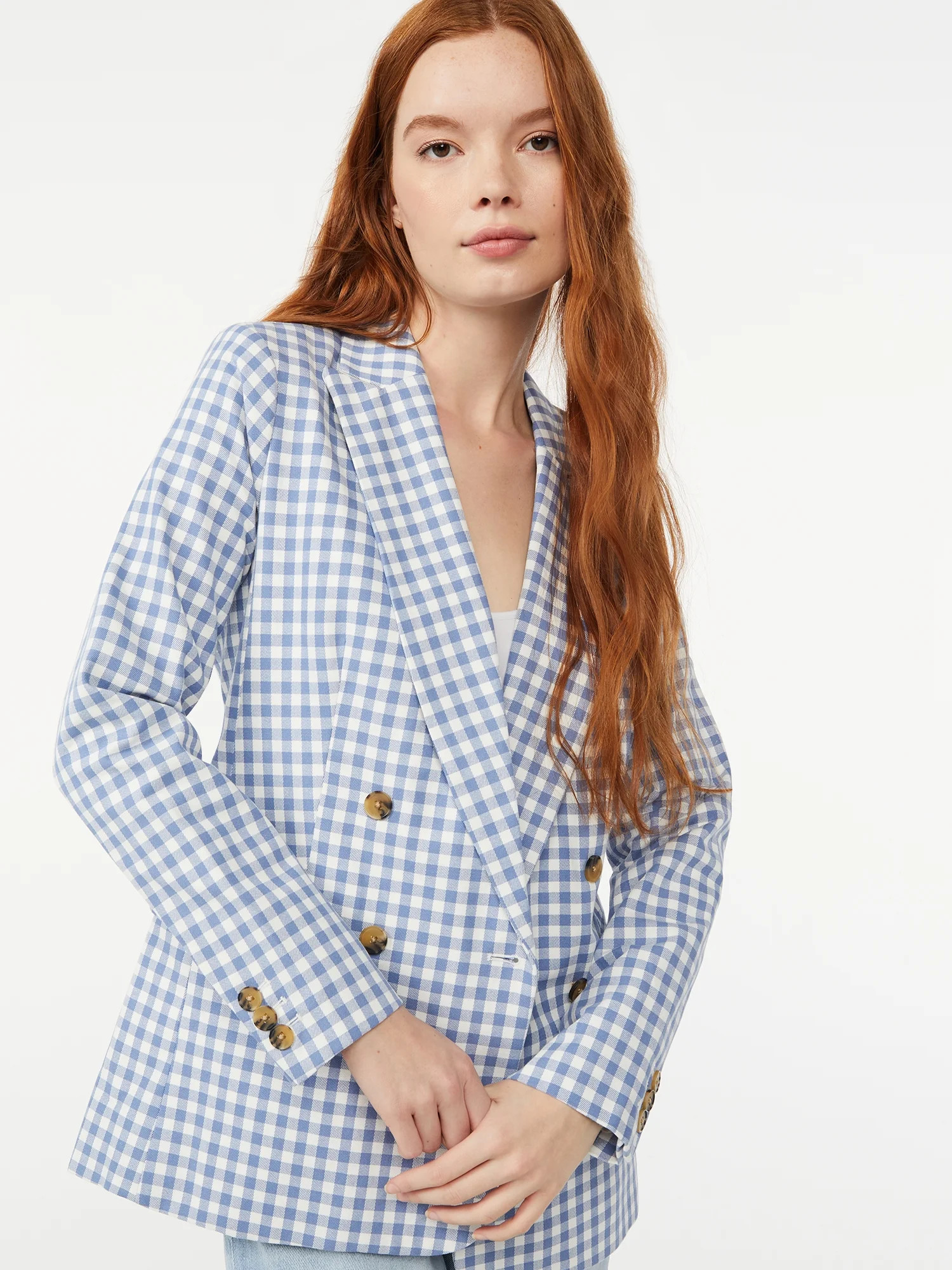 Free Assembly Women's Slim Double-Breasted Blazer | Walmart (US)