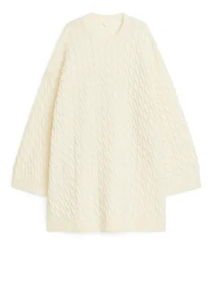 Cable-Knit Wool Jumper | Arket UK