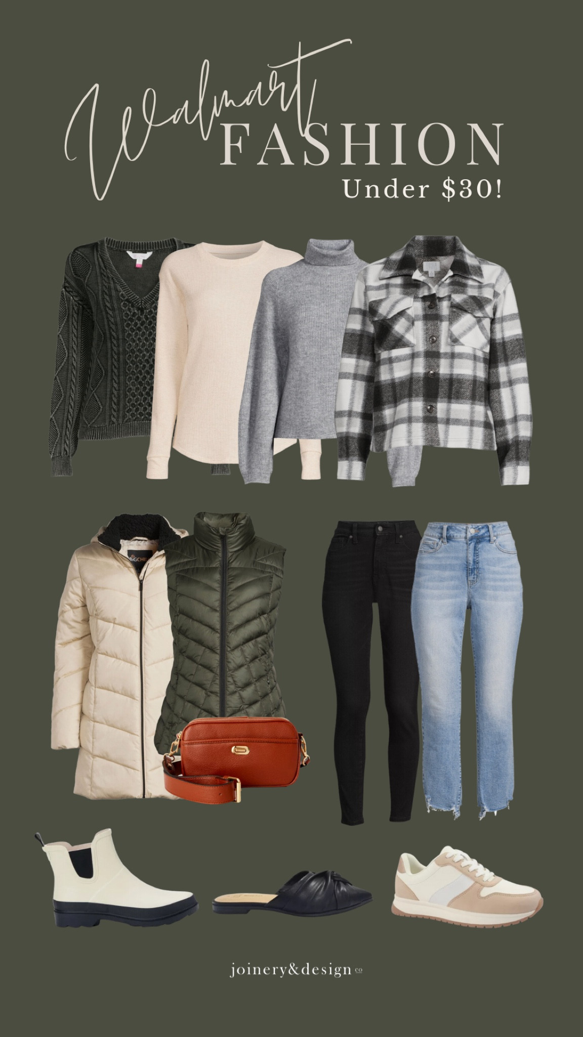 Fall fashion finds at Walmart all under $30! 🤯 From cozy knits to one of my FAVORITE pairs of jeans, there are so many great wardrobe staples for you to shop right now! 

#jacket #vest #walmartfinds #sweater #flannel 

#LTKSeasonal #LTKHoliday #LTKsalealert