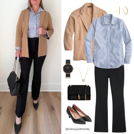3 ways to wear black flare pants: dressy, elevated-casual and casual. ✔️ See the blog post with all shopping links and outfits.

#LTKmidsize #LTKworkwear #LTKstyletip