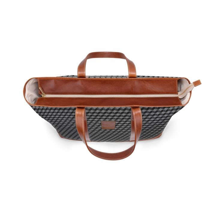 St. Charles Zippered Yacht Tote - Monogram Stripe | Barrington Gifts