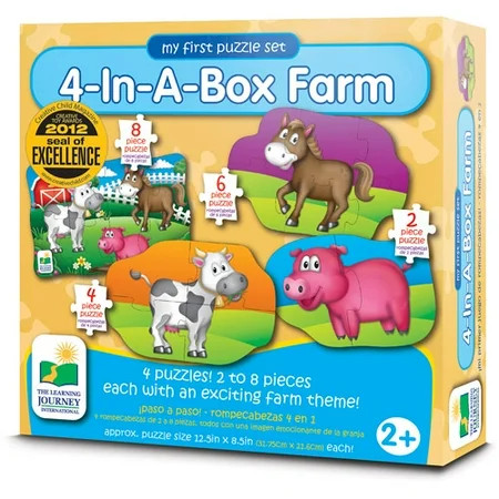 The Learning Journey My First Puzzle Set, 4-in-a-Box, Farm | Walmart (US)