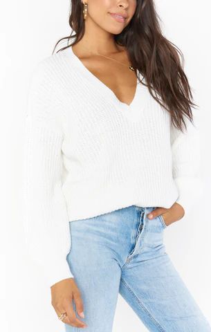 Boswell Sweater ~ White Knit | Show Me Your Mumu
