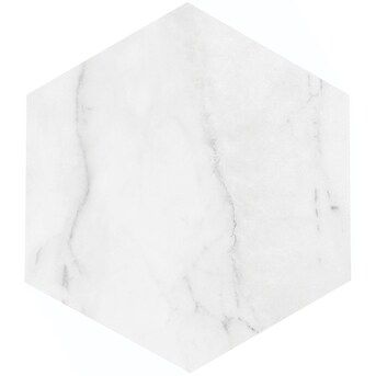 Regent Carrara Nevoso Hexagon 9-in x 9-in Matte Porcelain Floor and Wall Tile | Lowe's