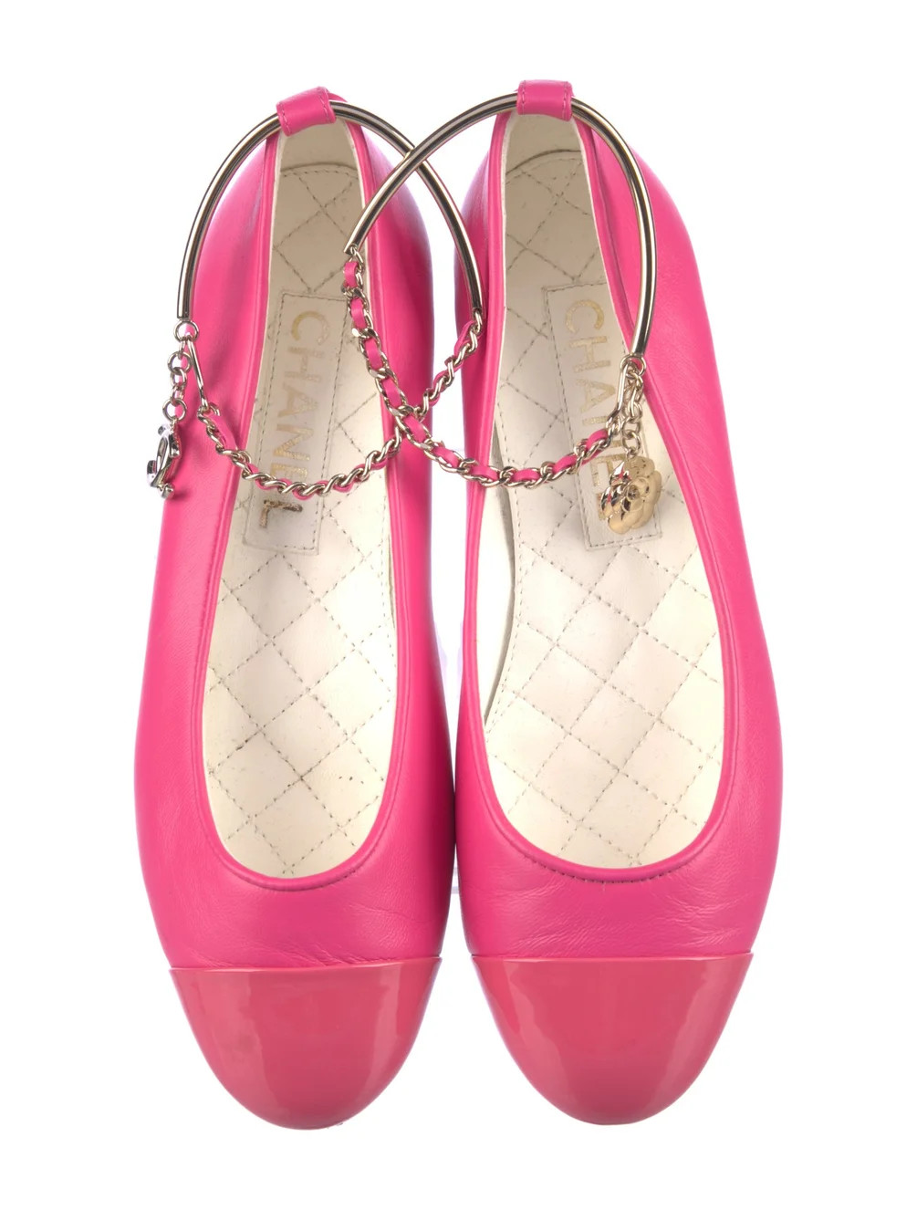 2022 Interlocking CC Logo Ballet Flats | The RealReal