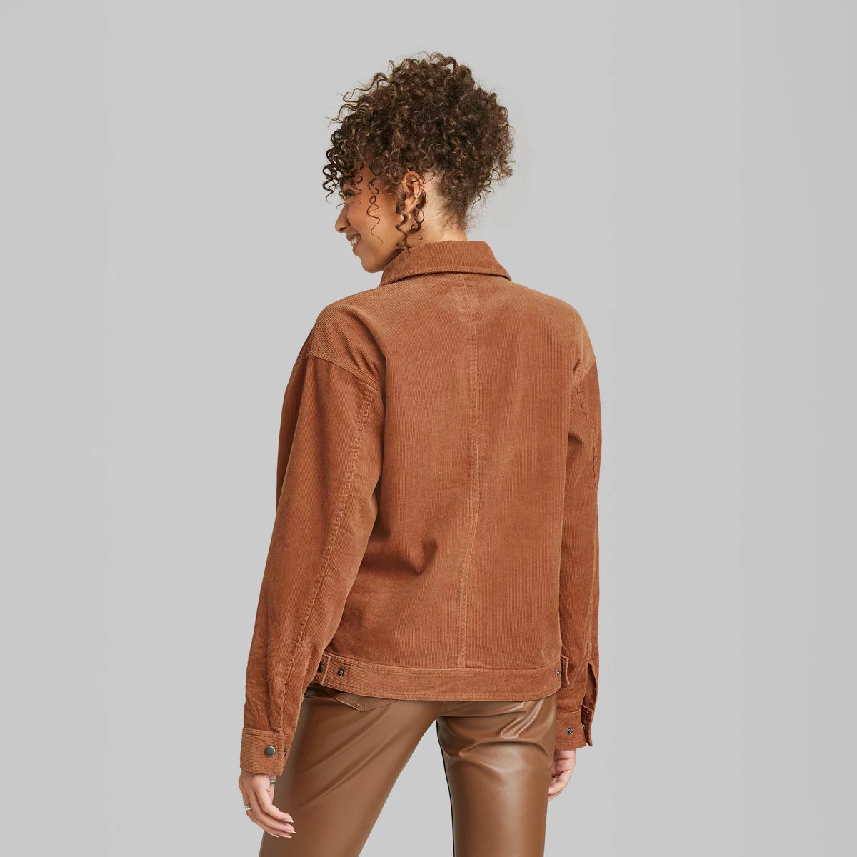 Women's Boxy Zip-Up Cord Jacket - Wild Fable™ | Target
