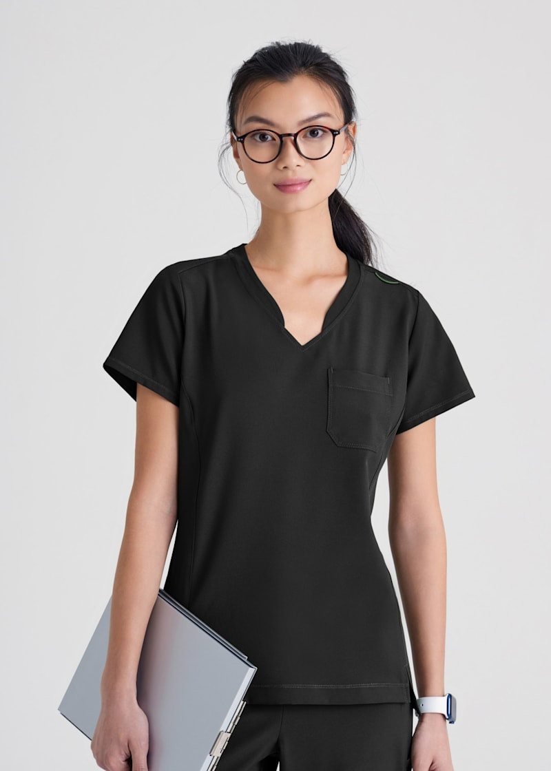 Sway 1-Pocket Banded V-Neck Scrub Top | Scrubs & Beyond
