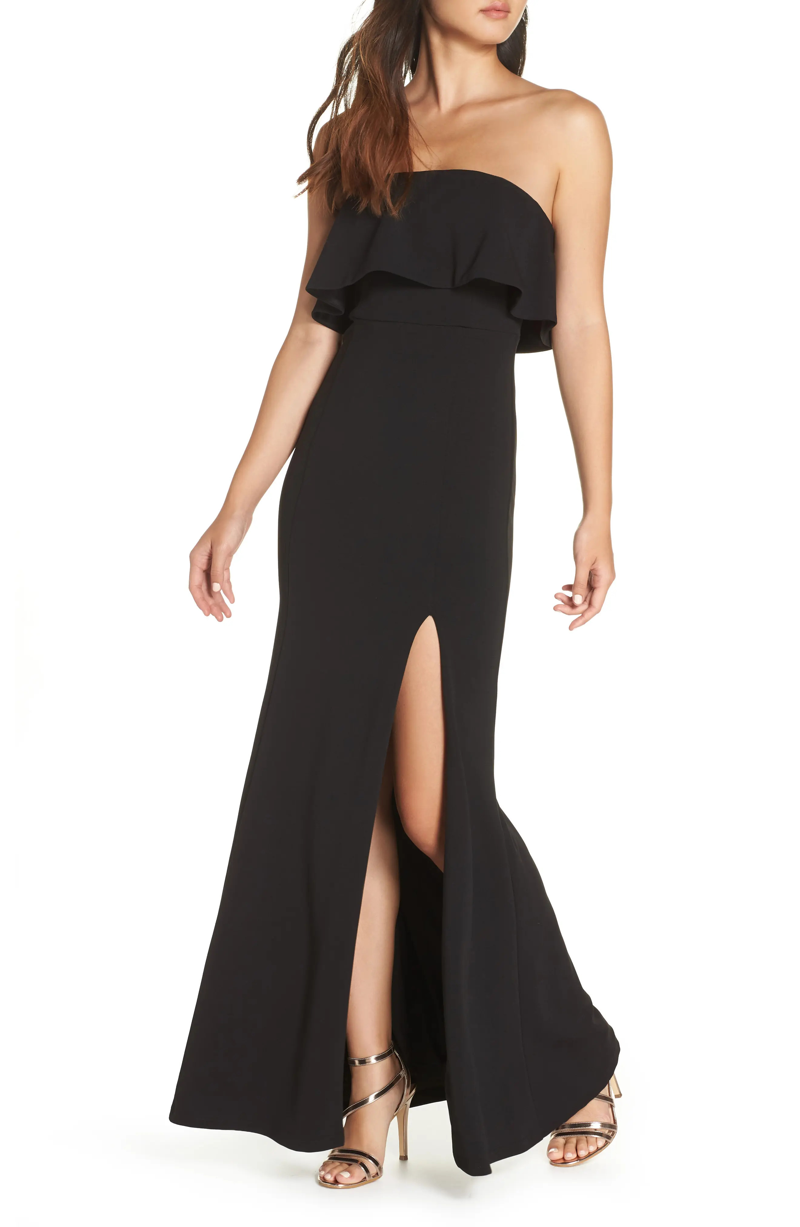 Lulus Off the Shoulder Maxi Gown | Nordstrom