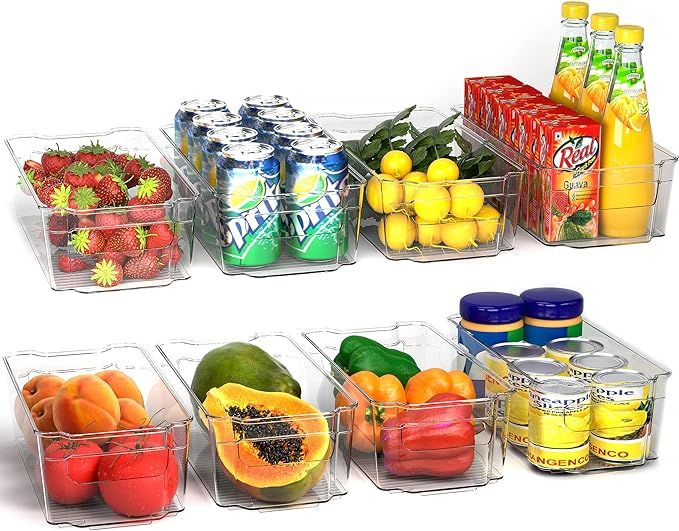 Utopia Home - Fridge Organizer Bins - Set of 8 Refrigerator Organizing Bins - Pantry Organizers a... | Amazon (US)