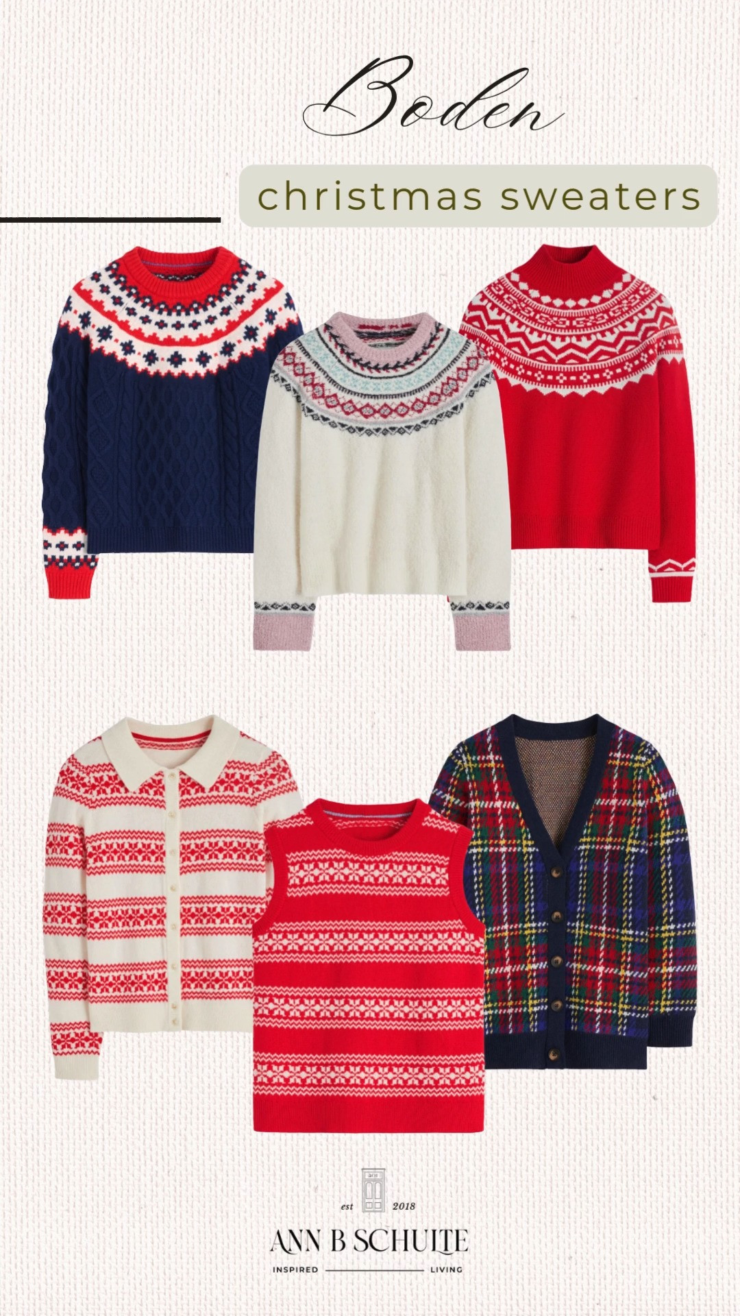 Boden’s Christmas sweaters are bringing peak festive energy with a side of cozy charm. Proof that merry can absolutely meet stylish this season. 🎄✨🧶 #Boden #ChristmasSweaters #HolidayStyle #FestiveFashion #LTKHoliday #CozySeason #WinterStyle #OOTD #StyleInspo #LTKFashion 

 #LTKHoliday #LTKootd #LTKSeasonal
