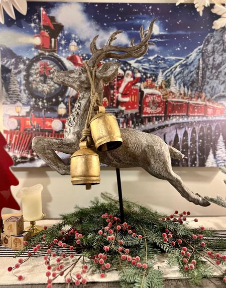 Male reindeers lose their antlers in winter  and females don’t so, Santa’s sleigh is actually pulled by a team of women……..Of course it is!!! 

Decor tip: Go outside and cut your own pine branches~ your house will smell amazing! And it’s 🆓 

Click on the link below 👇🏼 to start shopping for a similar look 

#LTKSeasonal #LTKhome #LTKHoliday