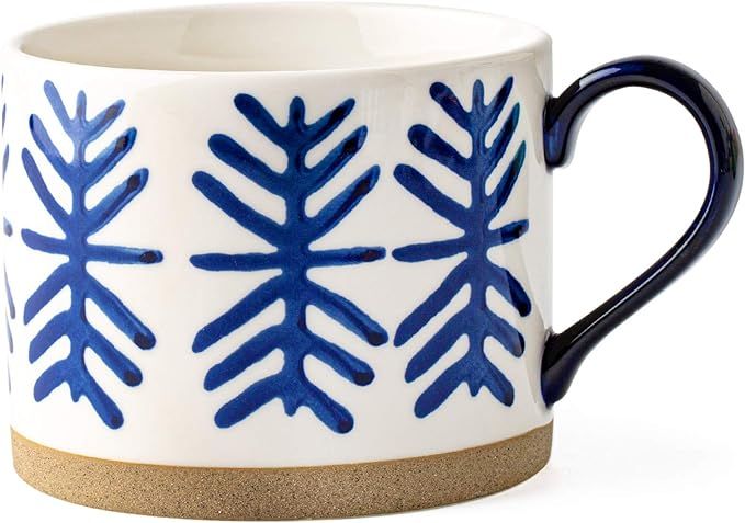 DAILYLAND Ceramic Coffee Mysterious Land Mug Hand-painted 16oz for home and office (White/Blue) (... | Amazon (US)