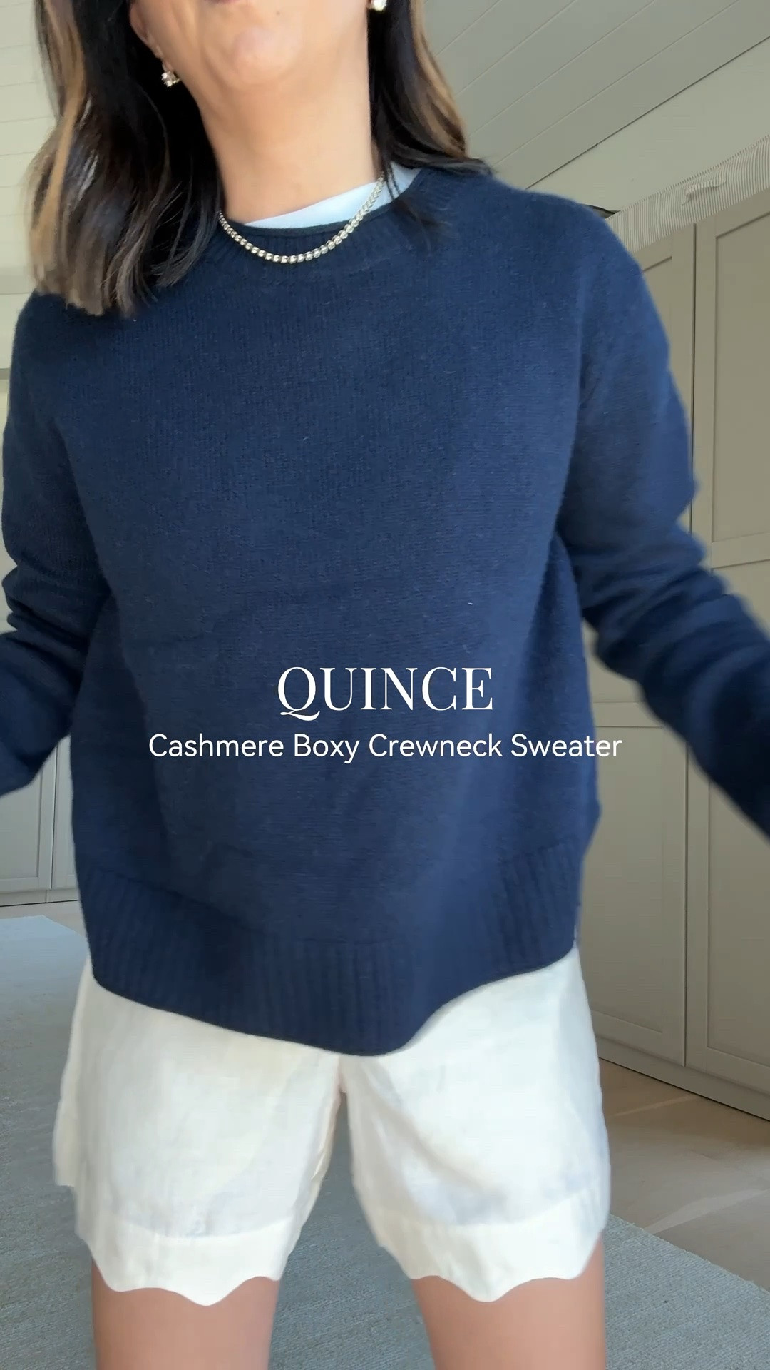 Wearing the boxy crewneck in XS. Such a good lightweight cashmere option for layering.

#LTKPetite #LTKmomlife
