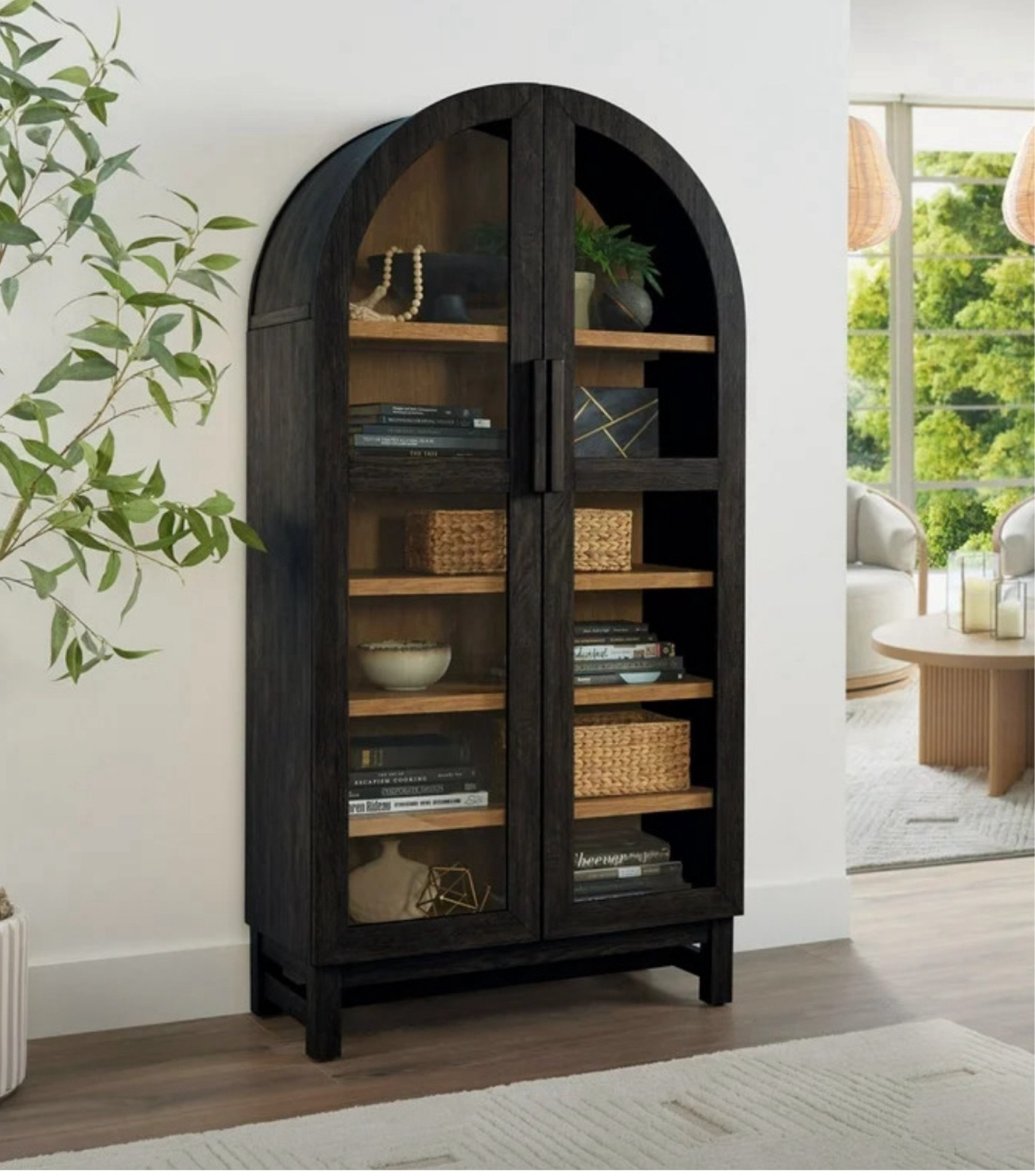 Better Homes & Gardens Juliet Solid Wood Frame Arc Cabinet, Black Finish

#LTKHome