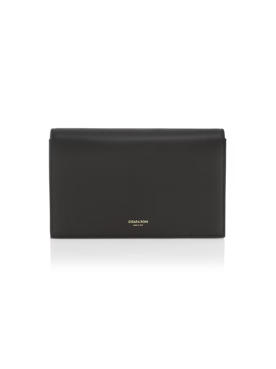 Chiara Boni Elena Vitello Arno Leather Clutch | Saks Fifth Avenue