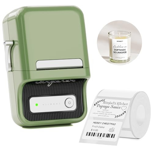 NIIMBOT B21 Label Maker Machine with Tape, Bluetooth Label Printer, 2 Inch Portable Thermal Sticker Printer, Good Idea for Home,Organization, Office, Business, Sticker Maker for Phones & PC, Green | Amazon (US)