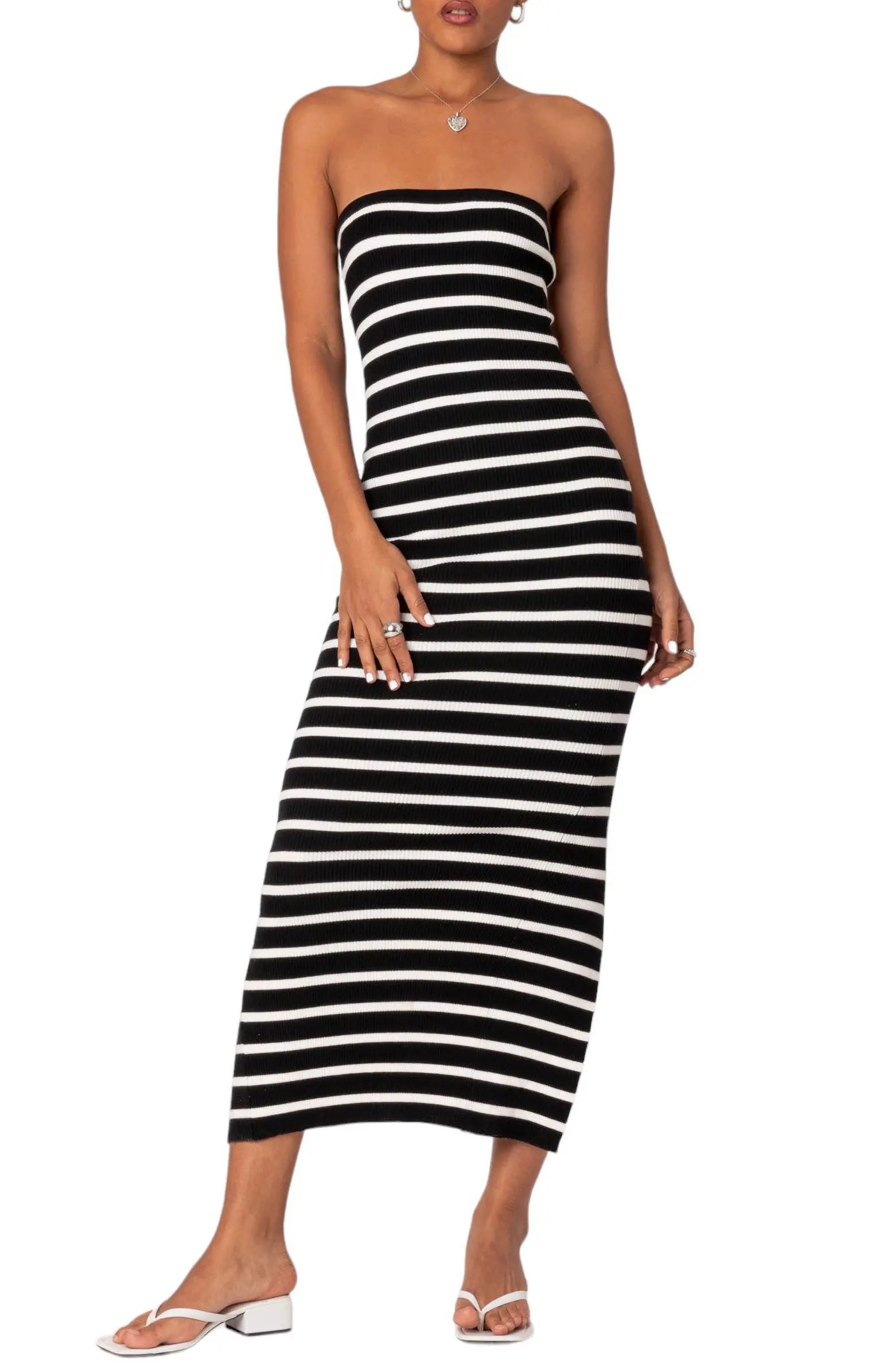 Stripe Strapless Maxi Dress | Nordstrom
