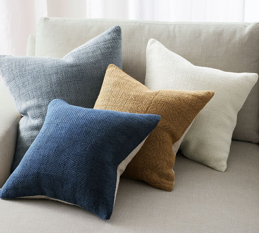 Faye Linen Textured Pillow | Pottery Barn (US)