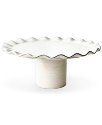 Coton Colors by Laura Johnson Signature White Ruffle Cake Stand - White | Macy's